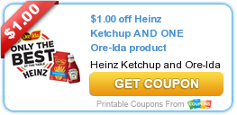 New $1.00 off Heinz Ketchup and Ore-Ida Coupon