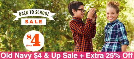 *HOT* $4 & Up Back-to-School Sale at Old Navy