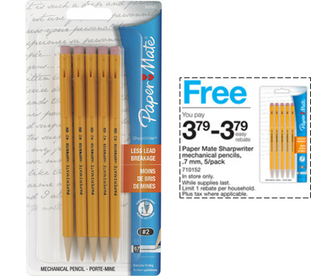 Free Papermate Mechanical Pencils at Staples