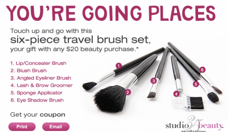 Free Studio35 Beauty Brush Set at Walgreens