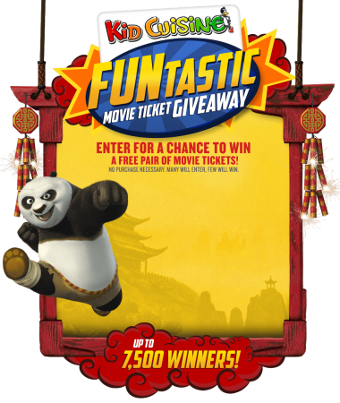 Free Movie Ticket Giveway by Kid Cuisine (7,500 prizes) 