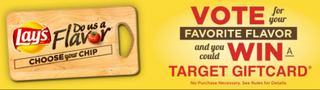 Win Lay's Do us a Flavor Sweepstakes (2,100 Target Gift Card Prizes)