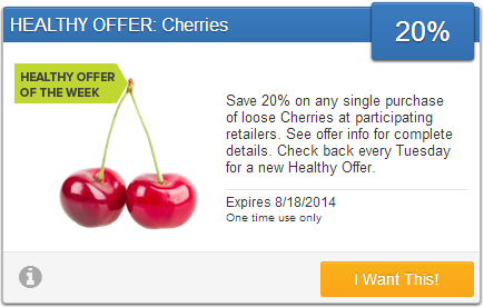 20% off Cherries with SavingStar