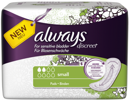 Free Sample Always Discreet Underwear, Liners & Pads