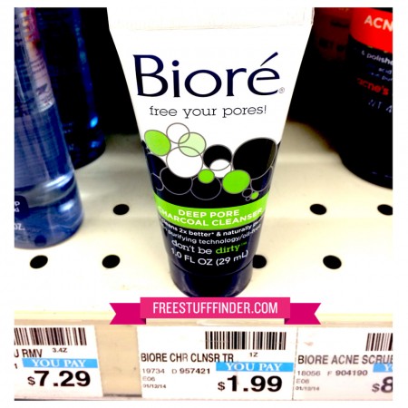 Free Biore Charcoal Facial Cleanser at CVS