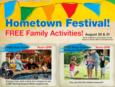 Free Hometown Festival at Bass Pro (8/30-8/31)