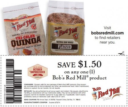 *Rare* $1.50 Bob’s Red Mill Product Coupon