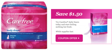 $0.44 Carefree Pantiliners at Target (New Coupon Print Now!)