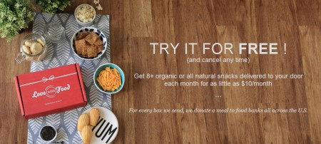 Free Box Love with Food Organic Snacks