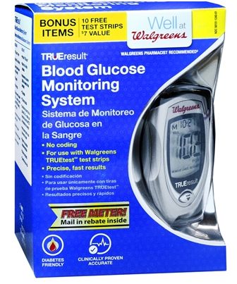 Free TrueResult Blood Glucose Monitor at Walgreens
