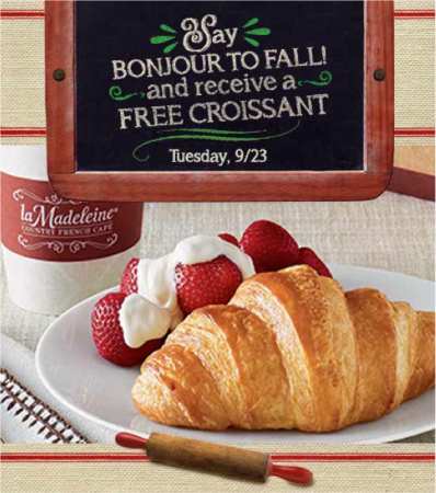 FREE Croissant at La Madeleine French Cafe (1/30 Only)