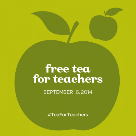 Free Tea for Teachers at David’s Tea’s (9/16 Only)