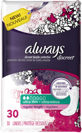 $3.49 (Reg $5) Always Discreet Liners at Rite Aid