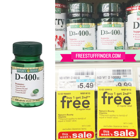 $0.65 (Reg $5.29) Nature's Bounty Vitamins at CVS