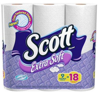 $0.34 per roll Scott Bath Tissue at CVS