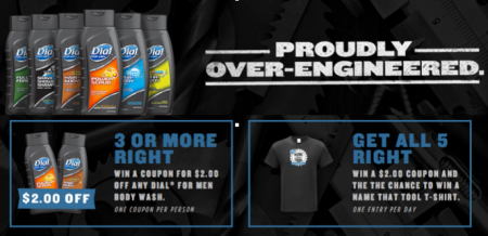 High Value $2.00 Off Dial for Men Coupon + Giveaway