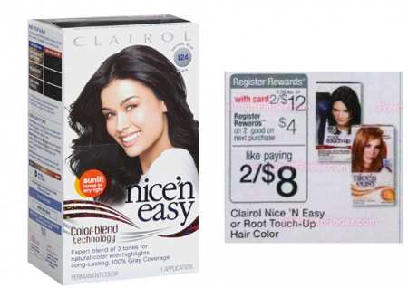 $2.50 (Reg $8.29) Clairol Nice N Easy Hair Color at Walgreens