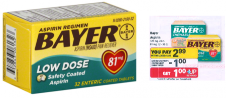 $0.99 (Reg $3) Bayer Aspirin at Rite Aid (Week 9/14)