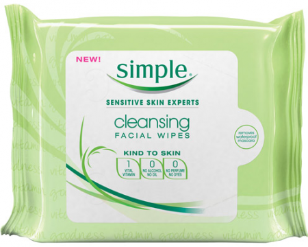 $0.75 (Reg $7) Simple Cleansing Wipes at Rite Aid 