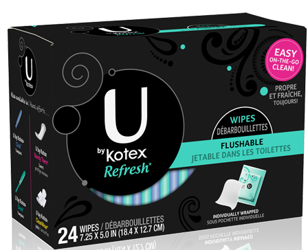 $0.74 (Reg $5) U By Kotex Refresh Wipes at Walgreens