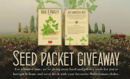 Free Basil & Parsley Seed Packet Giveaway