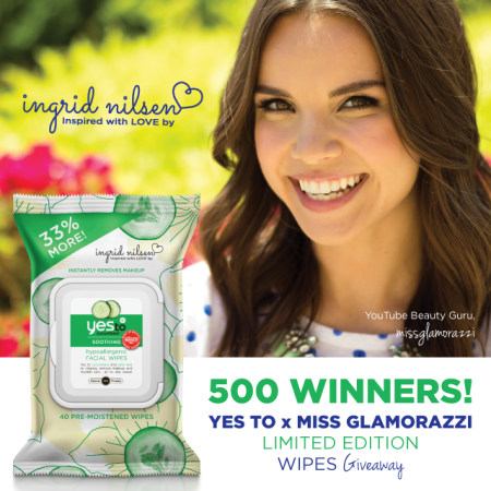 Win Yes To Cucumber Face Wipes (500 winners) 