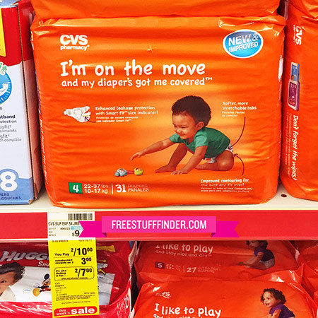 $3.33 (Reg $9.29) CVS Jumbo Pack Diapers