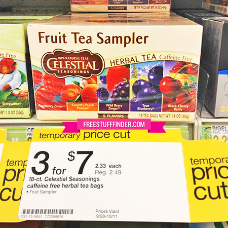 $0.86 (Reg $2.49) Celestial Seasonings Tea Bags at Target