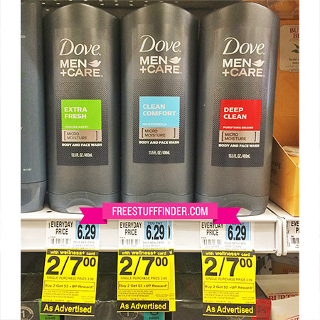 $0.50 Dove+Men Care Body Wash at Rite Aid