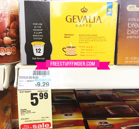 $0.50 per k-cup Gevalia Coffee at CVS