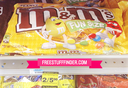 $1.25 (Reg $2.50) M&Ms Fun Size Candy at Rite Aid