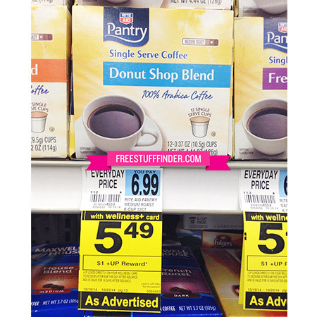$0.37 per Single Serve Cup Pantry Coffee at Rite Aid
