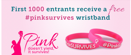 Free PinkSurvives Wristband 