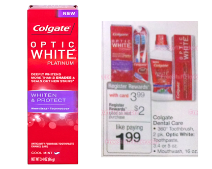 $0.99 (Reg $4) Colgate Optic White at Walgreens