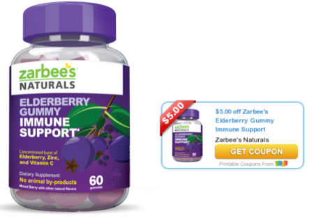 *High Value* $5.00 Off Zarbee's Elderberry Gummies Coupon