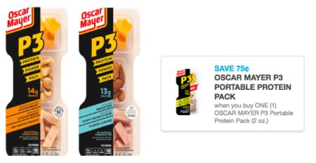 *New* $0.75 Off Oscar Mayer P3 Portable Protein Pack Coupon