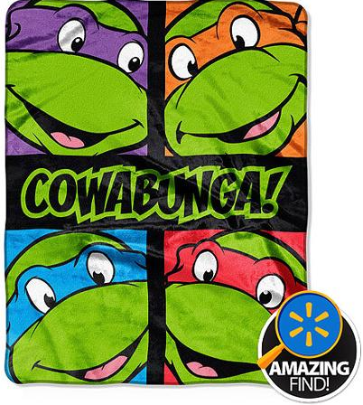 $9.96 Teenage Mutant Ninja Turtles Blanket + Free Store Pickup
