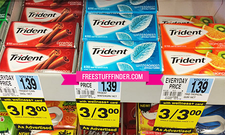 $0.33 (Reg $1.39) Trident Gum at Rite Aid