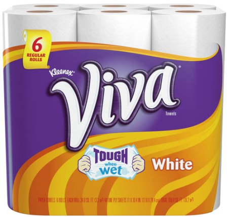 $0.42 per roll Viva Paper Towels at Walgreens