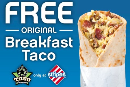 Free Breakfast Taco at Stripes Stores