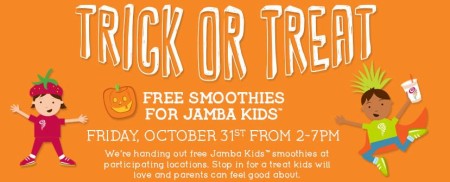 Free Jamba Kids Smoothies (10/31 Only)