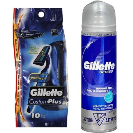 $5.25 (Reg $10.79) Gillette CustomPlus Razors + Free Shave Gel at Walgreens