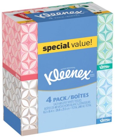 $0.54 (Reg $5.79) Kleenex Facial Tissue 4-Pack at Target