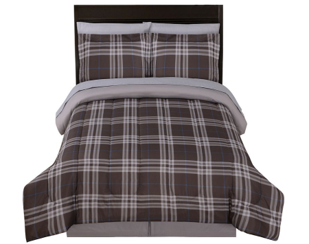 $33.59 (Reg $140) Plaid Reversible Full Bed Set (8 Piece) at Kohls + Free Shipping