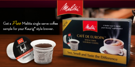 Free Sample Melitta K-cup Coffee (CT, MA, ME, NH, VT)