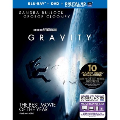 $4 (Reg $25) Gravity Blu-ray + DVD + Digital HD Combo