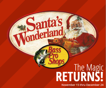 Free Santa’s Wonderland at Bass Pro Shop 