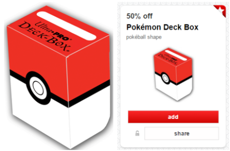 *New* 50% Pokemon Deck Box Cartwheel
