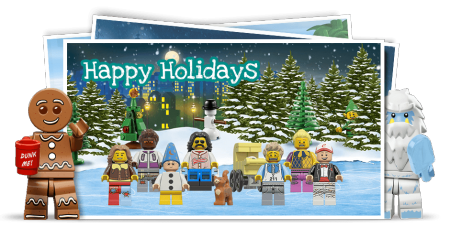 Free LEGO Minifigure Family Postcard