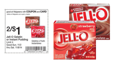 $0.23 Jell-O Gelatin or Instant Pudding at Walgreens